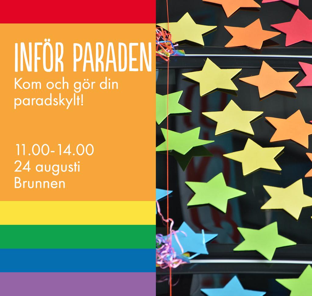 JonkopingQomUt's tweet photo. Kom och gör din paradskylt på Brunnen idag! De har glitter, papper, sax och allt material som kan tänkas behövas! De finns på Brunnsgatan 9 (Jönköping). Gratis och ingen anmälan behövs, bara kom!

#jkpgpride2019 #jkpgpride #loveislove #jönköping #jkpg #hbtqia #pride #prideweek https://t.co/SkpsCJJjIY