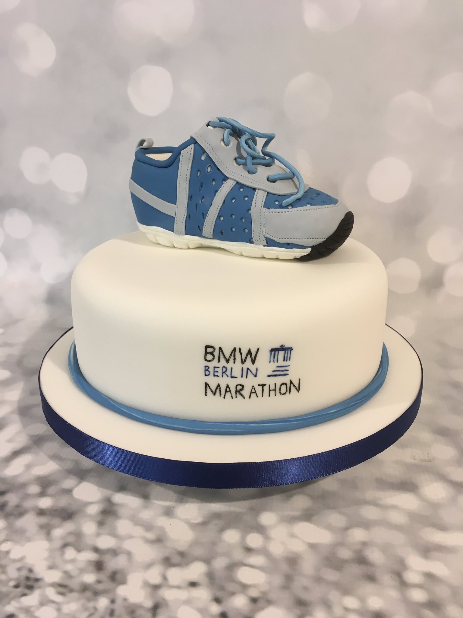 Cakes by Cathie on X: Anyone training for the #Berlin #marathon? All sugar  #trainer and a rich fruit cake for an event to raise funds for the runner -  not me!!