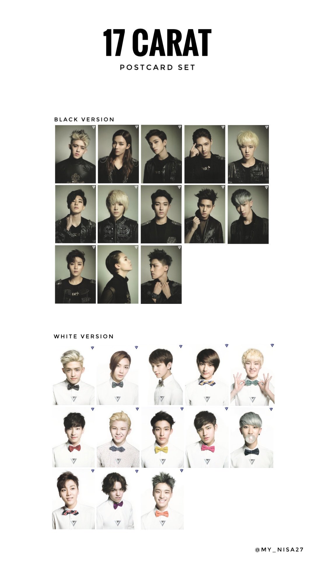 SEVENTEEN 17CARAT ポストカード付き SEVENTEEN 17 CARAT First Mini Album CD 13 Postcards Set