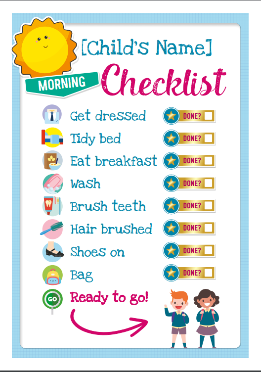 Morning Chart For Getting Ready