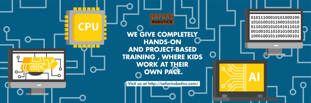 Safari_robotics's tweet photo. The skills developed through robotics offer a foundation for invention that no other field of study can provide. And because it is cool and fun, learning happens without even knowing it. Thus, here at SAFARI ROBOTICS, we focus robotics!
#robotics #SafariRobotics #TrainingForKids https://t.co/a1N8BiKrDS