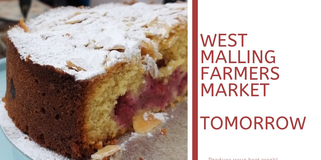 looking forward to tomorrows farmers market in #westmalling. Great selection of products due including: mars bar cornflake brownies, award winning cheese and wine, hastings mackerel, hand made jewellery, locally brewed beers/cider/juice and much more. We're open 9.30 to 1.30