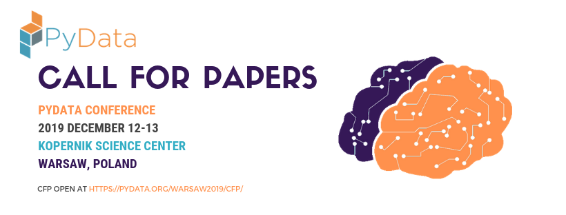 pydatawarsaw's tweet photo. Call for Proposal has started ❗❗
💻 PyData Warsaw 2019 aim to be an accessible, community-driven conference, with novice to advanced level presentations.
📲 Registration will be complimentary for speakers
https://t.co/yQJgTVXv0x
📩 The CFP CLOSES 2019 OCTOBER 13 https://t.co/yvKWAfCeVN