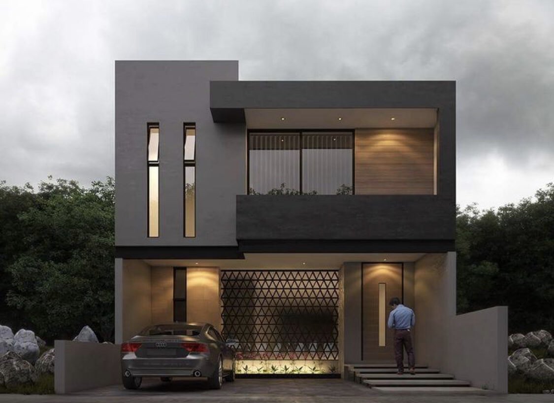 Дом в стиле Минимализм двухэтажный