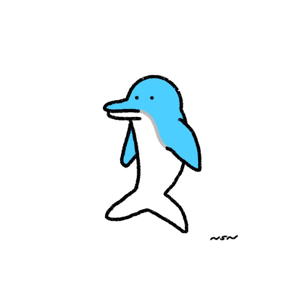 Nsn イルカが大好きなのでかわいいイルカのイラストを描きました フリーアイコン です よかったら使ってください T Co 2qyjifqfrp Twitter
