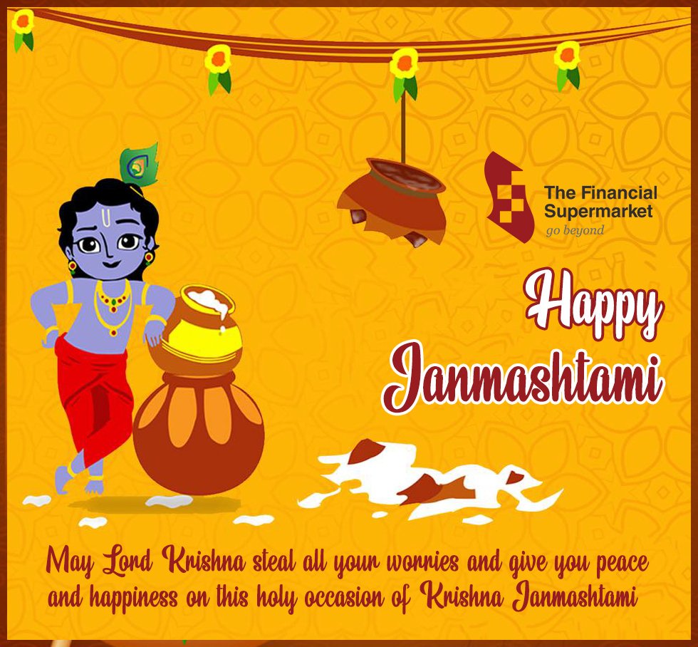 FS_Advisory's tweet photo. Let there be light, let there be happiness, let there be laughter in your life through Krishna’s blessings.

#FS #TheFinancialSupermarket #HappyJanmashtami  #JaiShriKrishna #DahiHandi #FSADvisory #Festival #LordKrishna #Janmashtami2019 https://t.co/kZGlOLYpVw