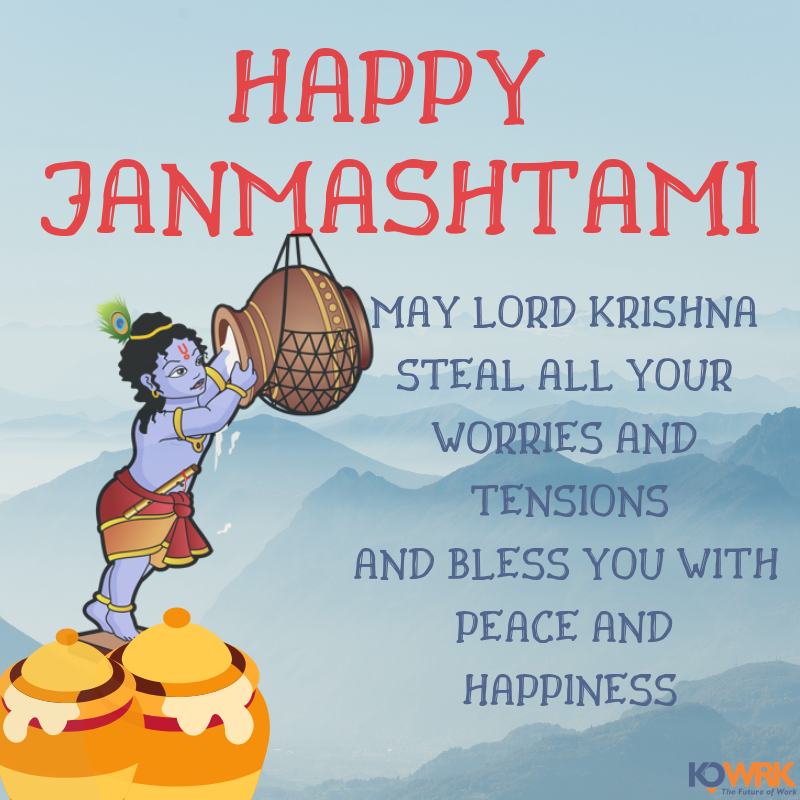 kowrkdotcom's tweet photo. “The mind acts as an enemy for the one’s who cannot control it”. Lord Krishna ought to teach us spiritual meaning of life through zing, and Janmashtami reminds us all of it. 
..
..
#kowrk #coworking #cowork #sharedspaces #futureofwork #happyjanmastami #krishnajayanti https://t.co/9PCIZIDbt9