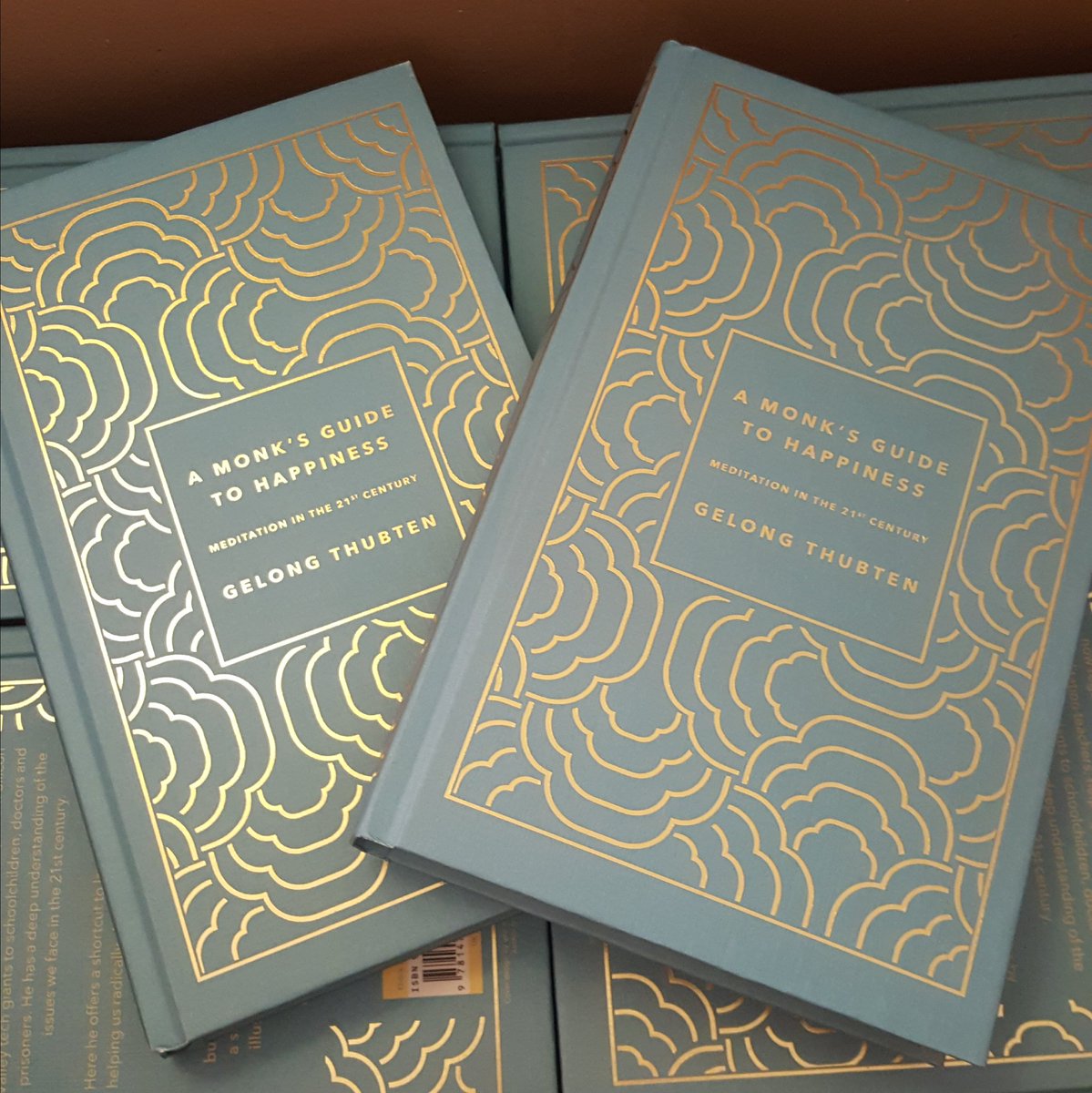 Exciting! Copies of @gelongthubten's book all ready for signing at our meditation day on 8 Sept. Call us on 01823 428156 to book.