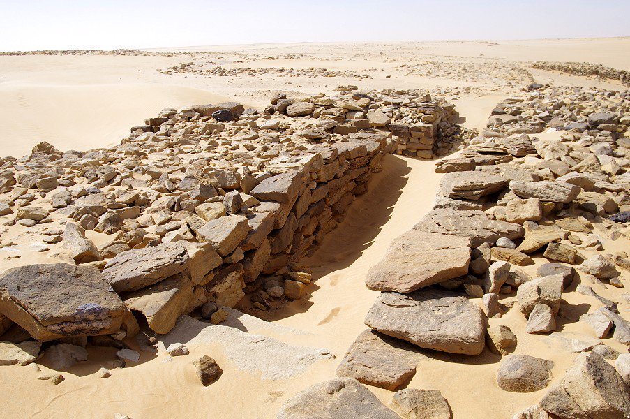 8th century BC fortress of Gala Abu Ahmed in sudan #historyxt the 120 x 180m napatan era drystone fortress now mostly covered in sand housed over 200 soldiers in several buildings it was abandoned during the meroitic era