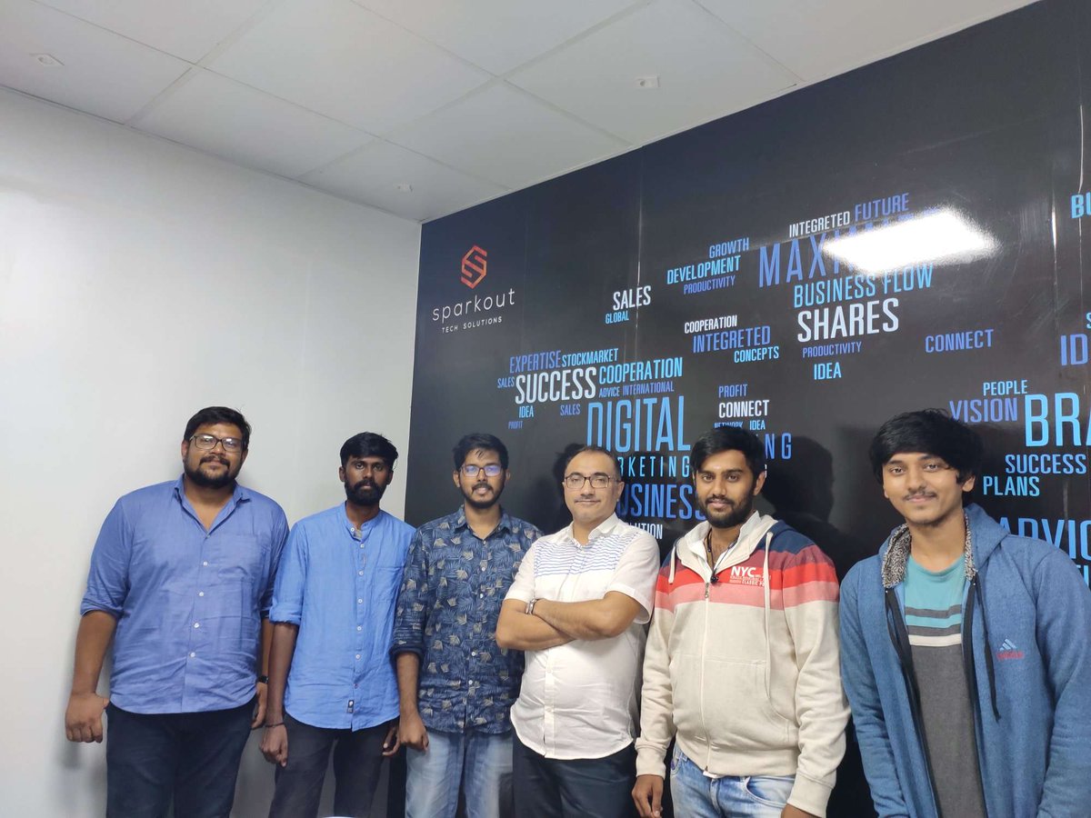 sparkouttech's tweet photo. It has been a pleasure to host Mr. Anubhav Sahni for a prolonged session of project discussion. Thanks for sharing your insights, Mr. Anubhav. #SparkoutTech #Startup #coimbatore #Clientvisit #ProjectDiscussion https://t.co/0Wj8mMZgFw