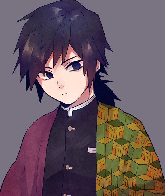 紫之さんがTwitterに投稿した冨岡義勇(鬼滅の刃)のイラスト。