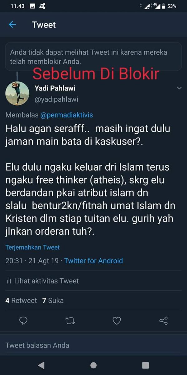 Ammex6's tweet photo. Owh berarti memang penyembah Dajjal Lo ya @permadiaktivis 
Pantesan Lo bangsatnya gak ketulungan.. https://t.co/L8ZDa2JQae