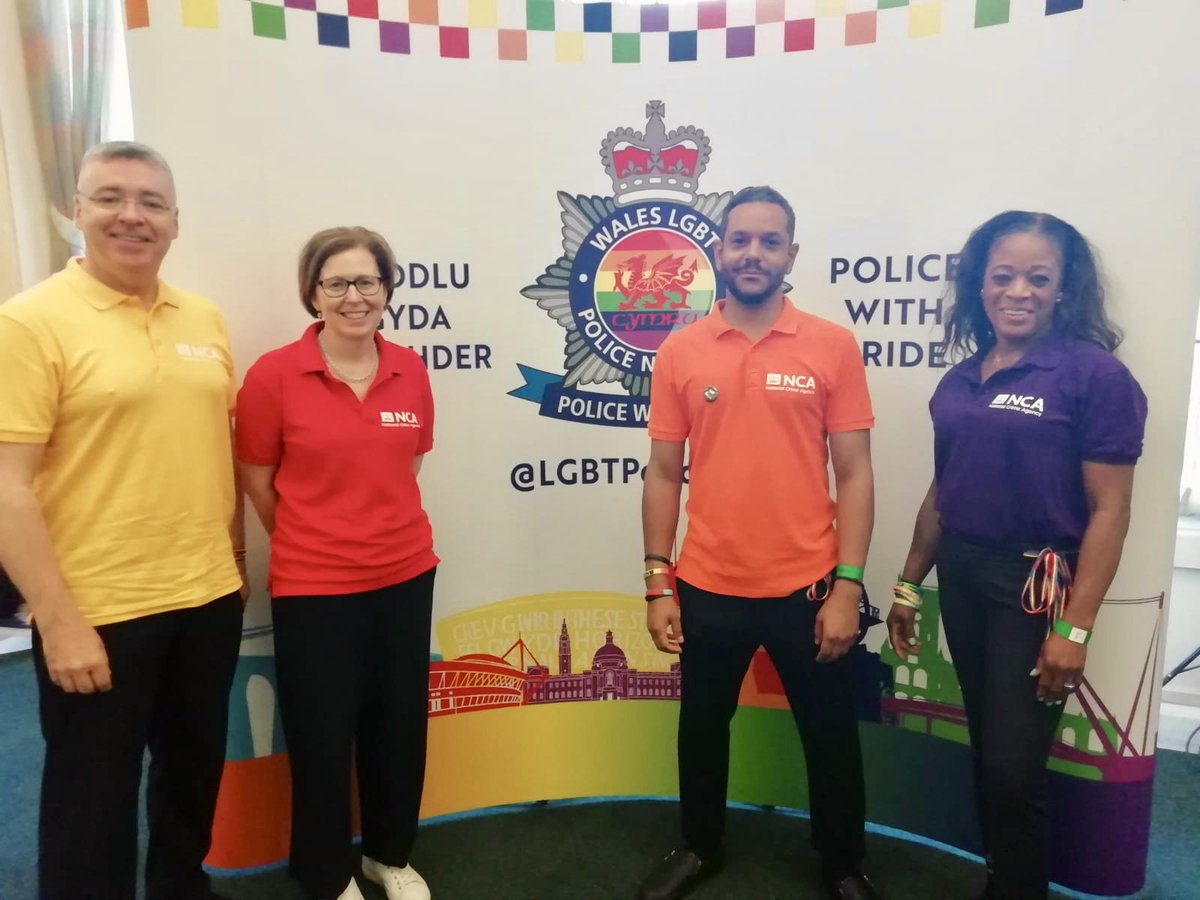 NCA_UK's tweet photo. The NCA stand up for #LGBT+ rights and equality all around the world. We’re celebrating this year’s @PrideCymru and @ManchesterPride https://t.co/xEVA7p2aa1