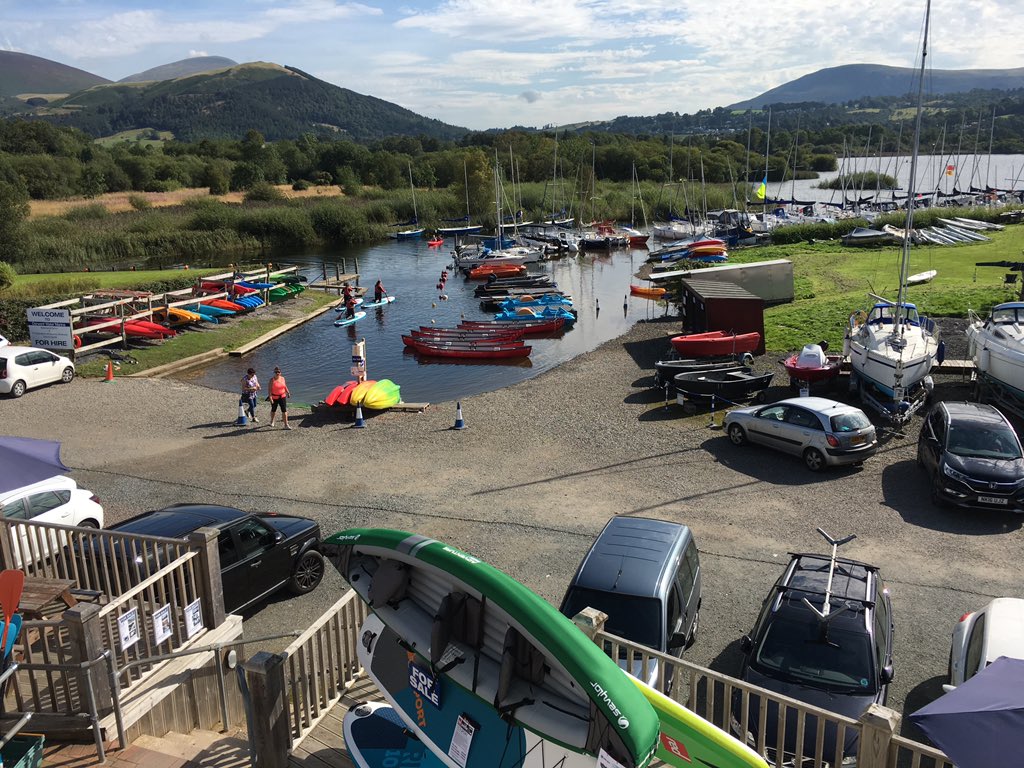 Looking busy today &amp; site still partially flooded so sorry we can’t offer casual launching this weekend. Still some availability for hire so call us on 0176872912 to reserve your craft or email info@derwentwatermarina.co.uk     #kayak #SUP #canoe #keswick #LakeDistrict
