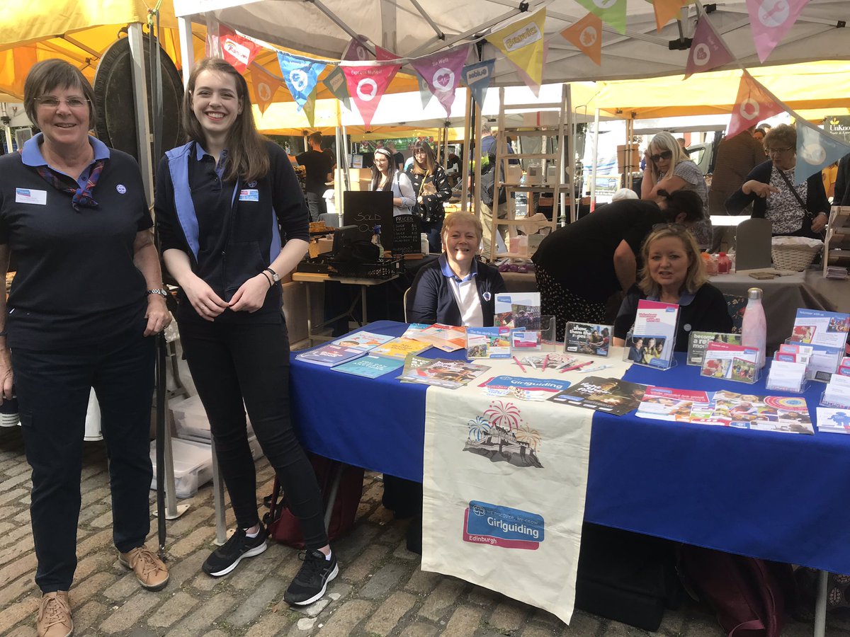 We’ve got a fab team representing <a href="/GirlguidingEdin/">Girlguiding Edinburgh</a> at <a href="/leith_market/">Leith Market</a>! Come on down and learn about all the amazing opportunities Girlguiding can offer you (and pick up some delicious food at the same time)!