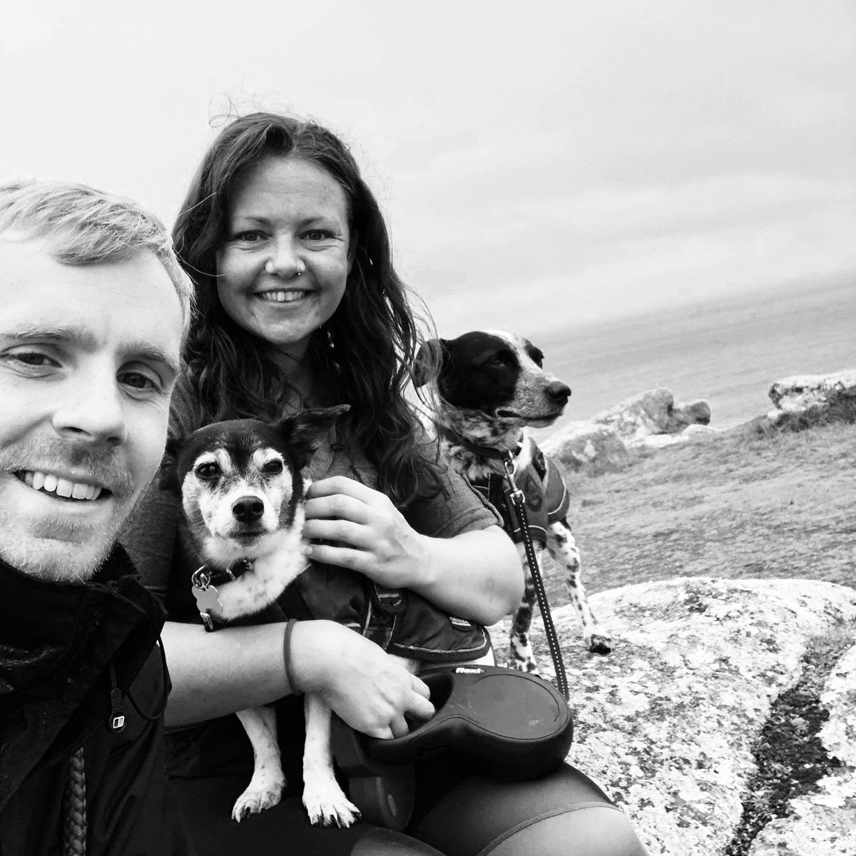 Lands End #favourites #mananddoglove #mananddog #landsend #sennencove #walking #hiking #adventures #hikingadventures #🐾 #👣 #blackandwhite #blackandwhitephotography #seethesea #seamist #cornwallholiday #lovecornwall #cornwall #selfie #selfie📷 #selfiegram