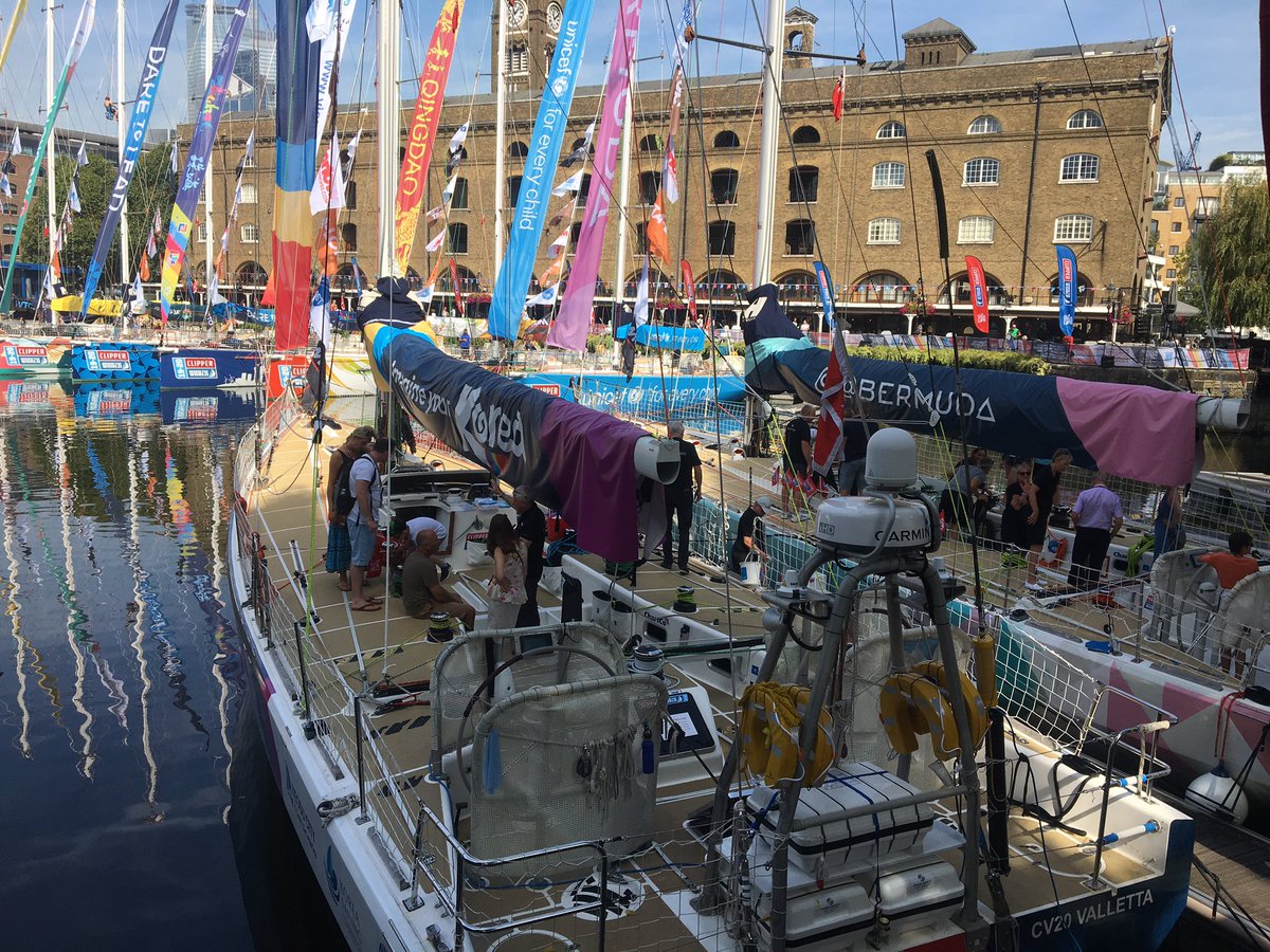 The #ClipperRace Fan Zone at <a href="/StKats/">katarina</a> is open! Come down and climb aboard one of the 70 foot ocean racing yachts and meet some of the courageous crew. Details here:  clipperroundtheworld.com/race/port/lond… #raceofyourlife