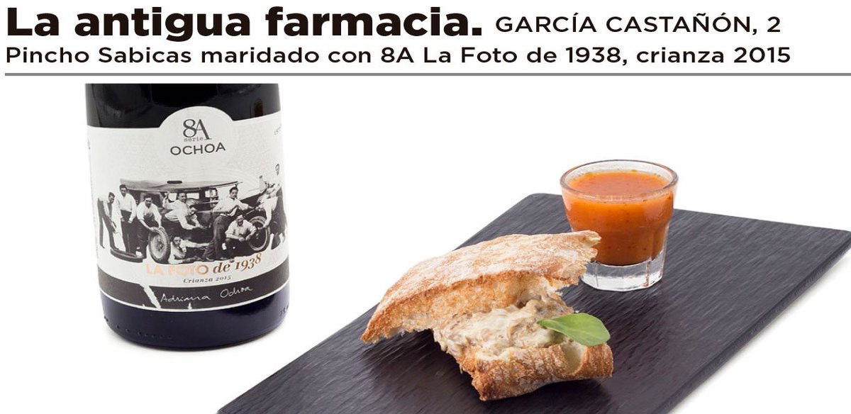 hostnavarra's tweet photo. 😋 #PinchoSabicas de @antiguafarmacia 

👉🏽Disfrútalo durante @flamencoonfire hasta el domingo 25 de agosto 

🍷 Maridado con: @BODEGASOCHOA de @vinosnavarra 

❇️ @Reyno_Gourmet @TurismoNavarra @VisitPamplona 

#Iruña #Flamenco #OnFire #Pinchos #FlamencoOnFire #OnFire2019 https://t.co/08kcodgHxH