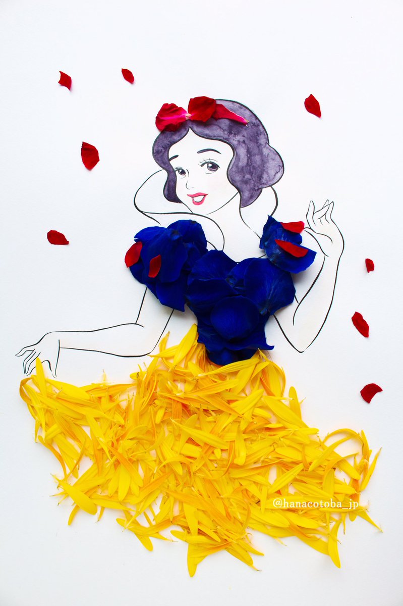 はな言葉 ウェディングドレス No Twitter ディズニープリンセスシリーズを描きました 白雪姫 ベル ラプンツェル アリエル たまにこういうの描くと楽しい