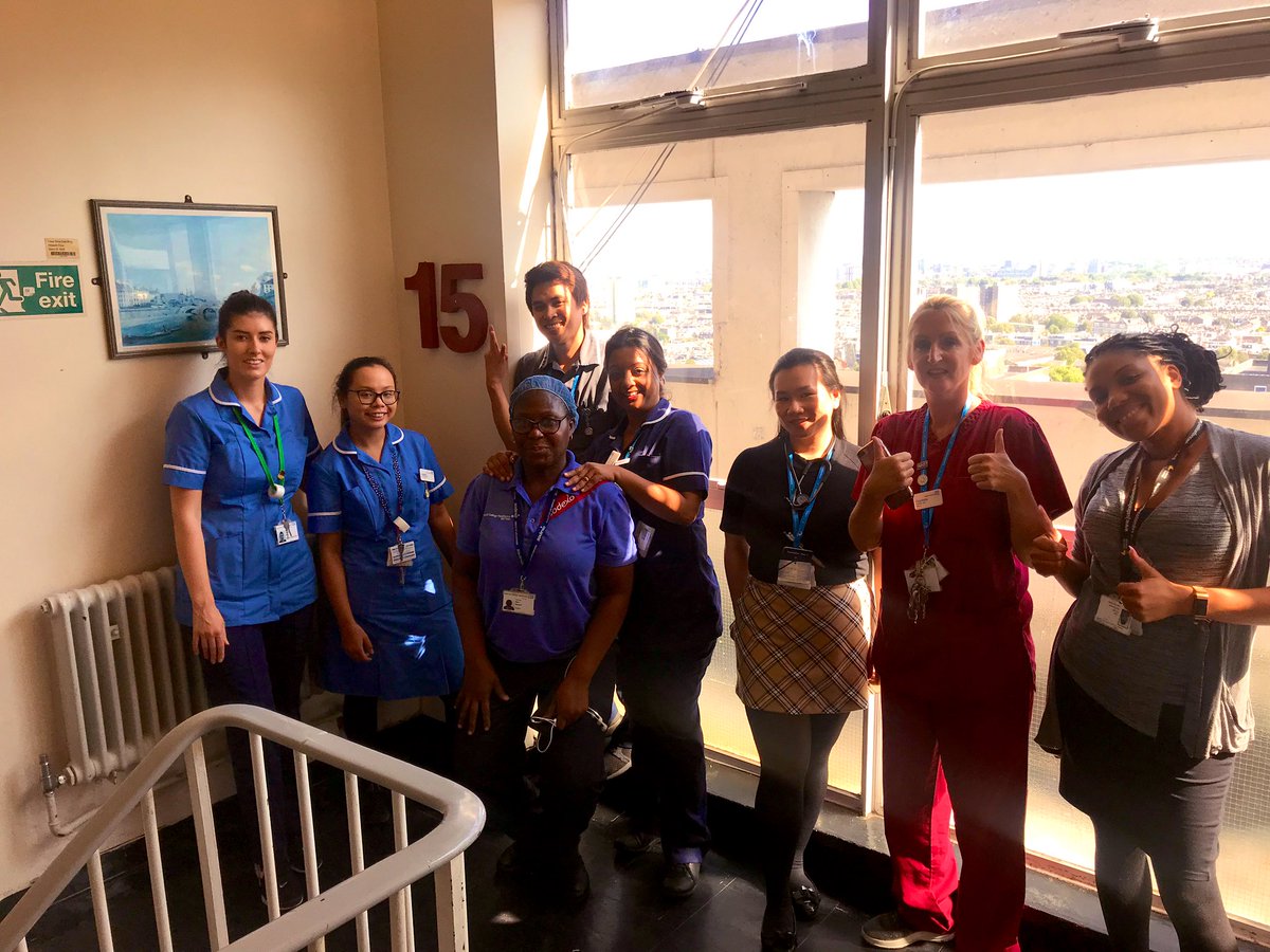 Lailanie33's tweet photo. #NursesActive challenge have encouraged this team to reach the top floor of CXH. @MarcelleTauber @Marie_Batey @CharlotteJaye2 @Joaanneex https://t.co/6j9BBpbrJD