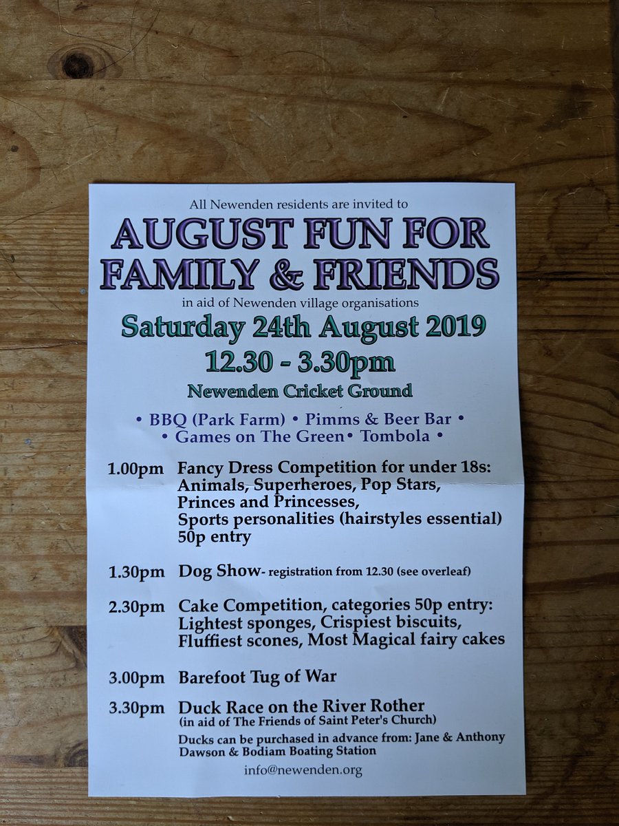 NewendenPC's tweet photo. Don't forget this is happening today at Newenden Cricket Ground. Bring the family - and there's even a dog show! #Newenden #VisitKent #BankHoliday https://t.co/W46oFvey1r