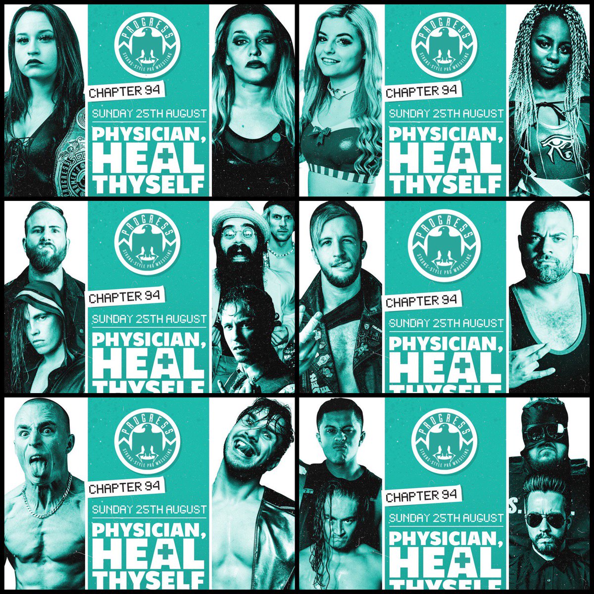 ThisIs_Progress's tweet image. TOMORROW! 
#Chapter94: Physician, Heal Thyself 
Jordynne Grace v Dani Luna 
Candy Floss v Chakara 
RODL final (winner of those 2 matches) 
Aussie Open v DNR 
Brookes v Kingston 
Robinson v Lucky Kid 
SPPT v Anti-Fun Police 
Final tickets: buytickets.at/progresswrestl… 
#ThisIsPROGRESS