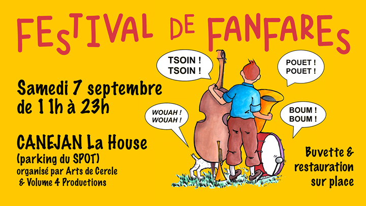 sogoodfest's tweet photo. Le Cercle de Canéjan et Volume 4 Productions l'asso organisatrice du So Good Fest vous donnent rendez-vous le Samedi 7 Septembre au boulodrome de Canéjan pour la 1ère édition de la Fanfaronnade lors des Fêtes de Canéjan !

🎺 FANFARES 🍺 BUVETTE 🍔 REST… https://t.co/Jd8DAfqZsW https://t.co/rysusALLe1