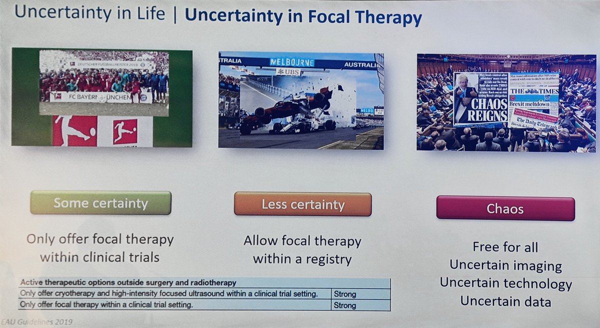 @declangmurphy describing certainty, uncertainty and chaos in decision making for focal therapies in prostate cancer. @MartiniKlinik Hamburg Prostate Summit