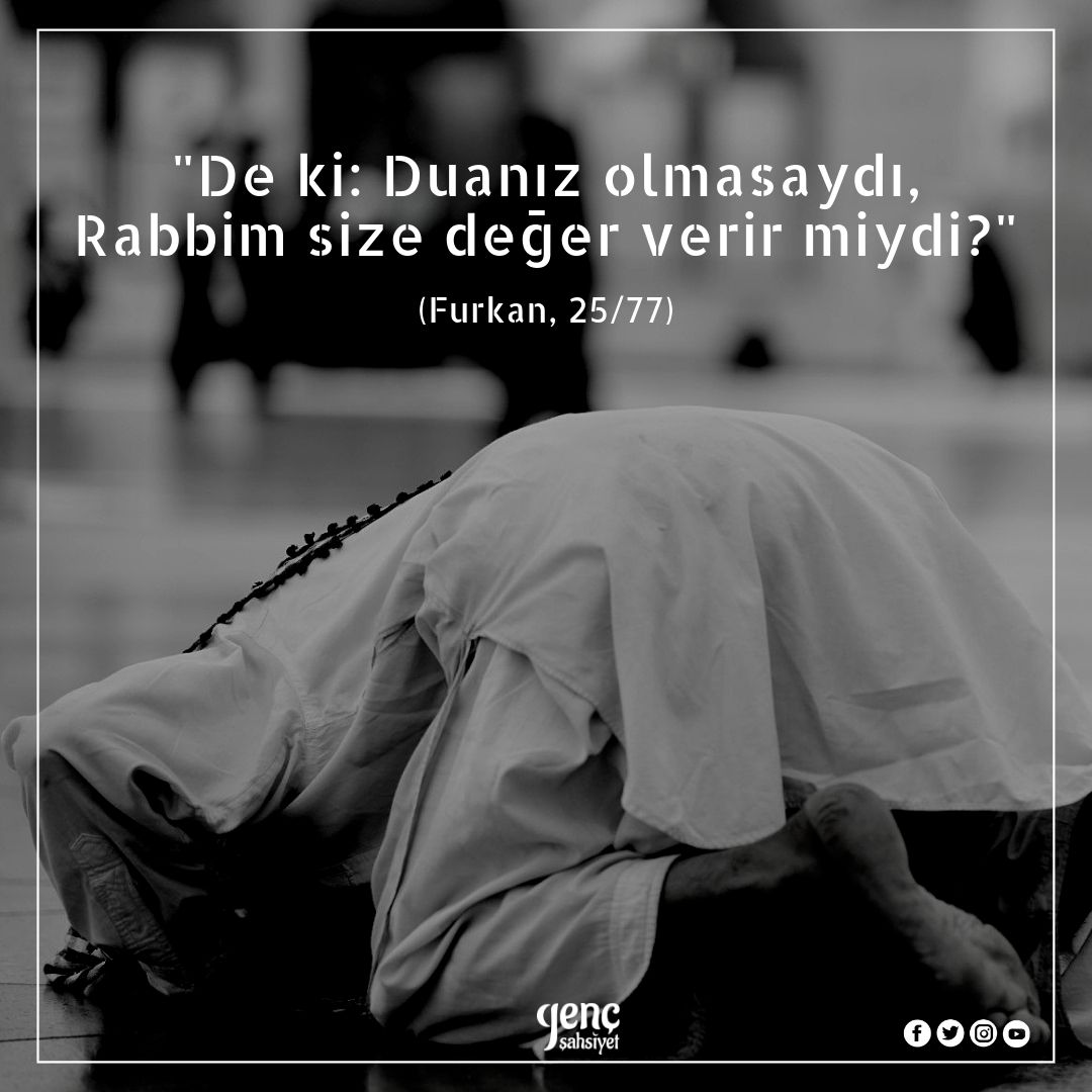 gencsahsiyet's tweet photo. "De ki: Duanız olmasaydı Rabbim size değer verir miydi?"
/Furkan, 77
#Allah #الله #islam #islamicart #islamic #mumin #muslim #musliman #musluman #dua #furkan #دعاء #furkansuresi #Rab #رب #islamdini #Kuran #ayet #ayetler #القران https://t.co/XXayigZGeB