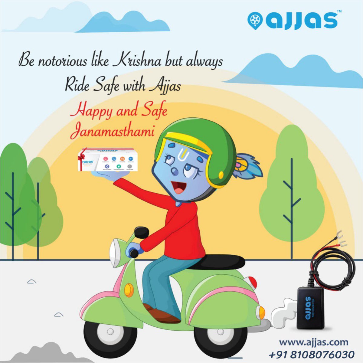 Ajjasdotcom's tweet photo. Safety is as important as fun!! This Janmashtami lets support what we believe in. 😁
#AjjasSafetySolutions #Safety #RideKonnected #Janmashtami #Fun #RouteSharing #GPS #GPSTracking #LifeisImportant #PatentedTechnology #Ajjas #Janmashtami https://t.co/33SZK9UMAm