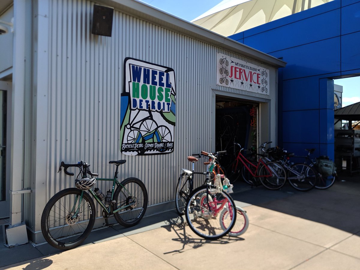 Perfect weather for the inaugural Joe Louis Greenway tour thru <a href="/wheelhouse_det/">wheelhouse detroit</a>. Next tour is Sept 28th. wheelhousedetroit.com/tours