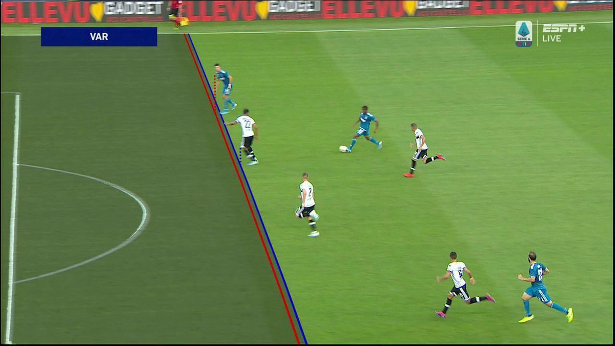 BreatheRonaldo's tweet photo. VAR says this is offside. Right or wrong? 
RIGHT = LIKE 
WRONG = RETWEET 

#ParmaJuve #CristianoRonaldo https://t.co/XWzgoG4m5Z