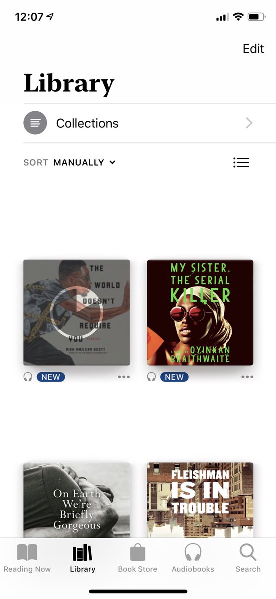 Almost all of my fiction “reading” this year has been on audiobook.