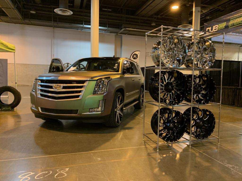 KarmaWheels's tweet photo. Good morning y’all! Karma Kustoms out here ready to go at Battle Grounds DUB Show at the NRG Center! Y’all make sure to come by and check out what we got going on!!🔥🔥🔥#battlegrounds #wheels #tires #trucks #nrg #checkusout #liftedinfinity #escaladeon6s https://t.co/uKzZdJZyPz