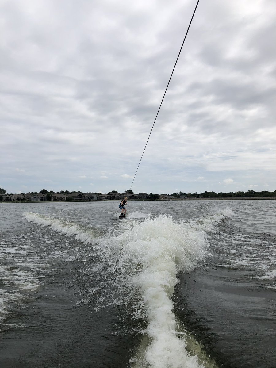 KeriCollison's tweet image. Who needs a second try when you can master wakeboarding on your first? #notthisguy #proudmomma #lakelife