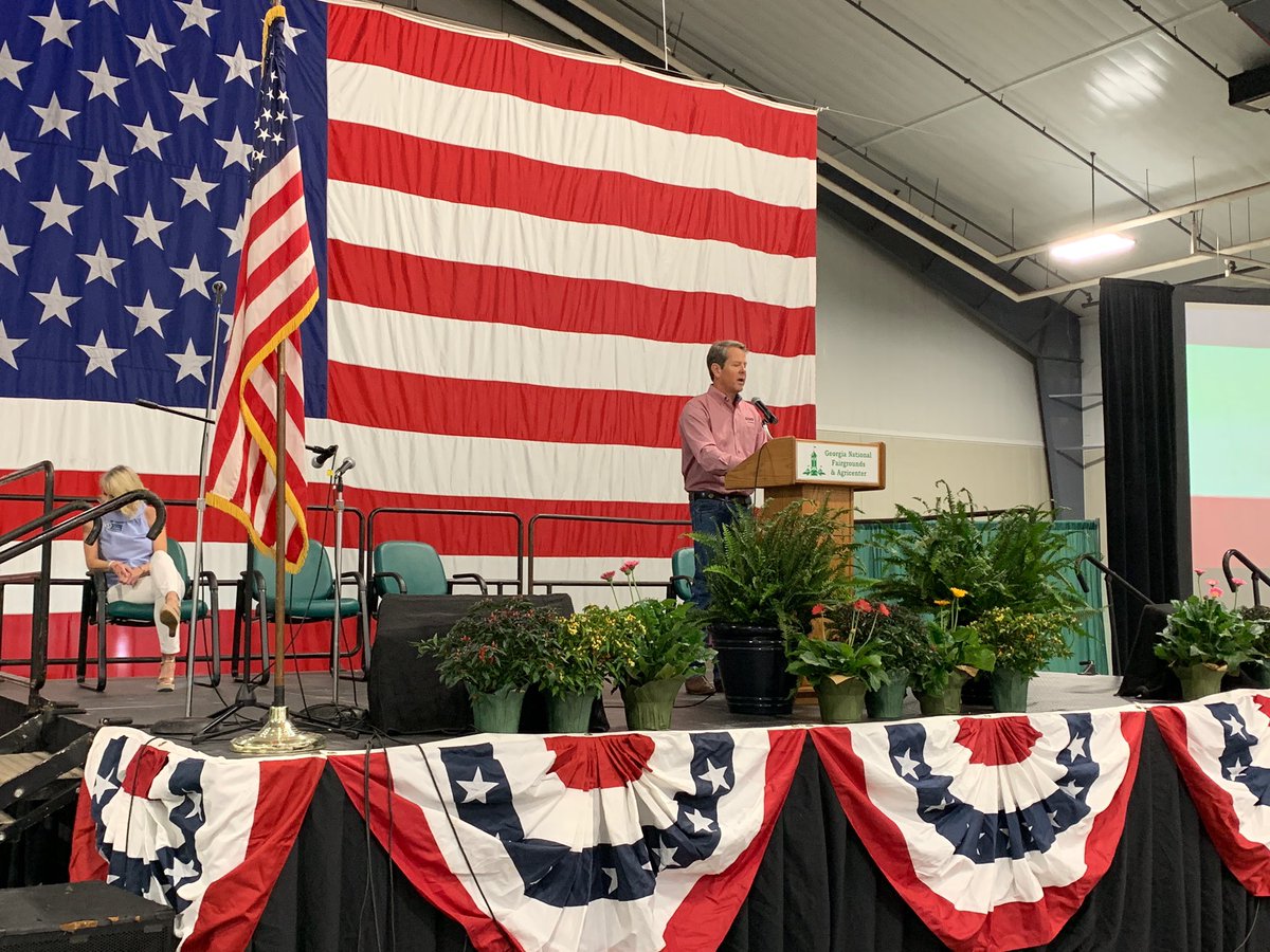 BrianKempGA's tweet photo. Honored to be at the #GAGOP 8th District Fish Fry today in Perry. Together, we have advanced a bold, conservative agenda that grows economic opportunity, enhances access to quality, affordable healthcare, protects our families, and puts hardworking Georgians first! #gapol https://t.co/FAaqcFGcyf