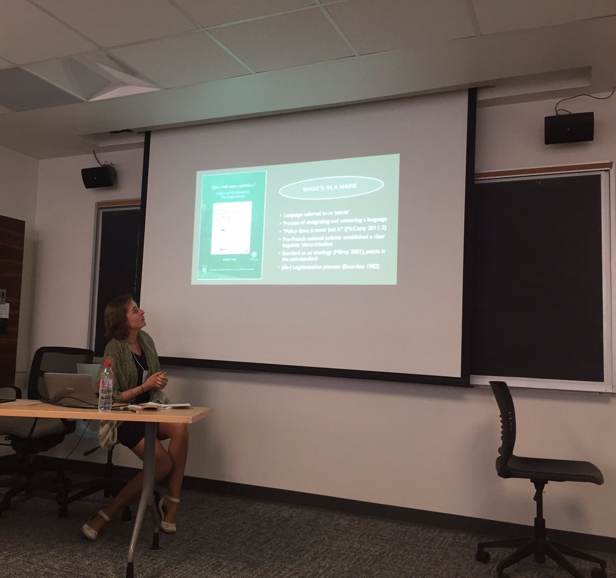 kcfeagin's tweet photo. Learning about the de-legitimization or "patois-ization" of Occitan from @aureliejoubert #lpp19 #lpp2019 https://t.co/T4hoXTlr1a
