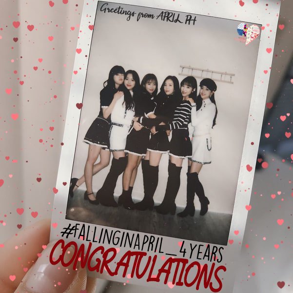 april_phl's tweet photo. CONGRATULATIONS to our Spring Girls for being in their 4th year in the industry!!! 

#FallinginApril_4years #APRIL #에이프릴 #윤채경 #김채원 #이나은 #양예나 #레이챌 #이진솔 https://t.co/SS26rSLzDz