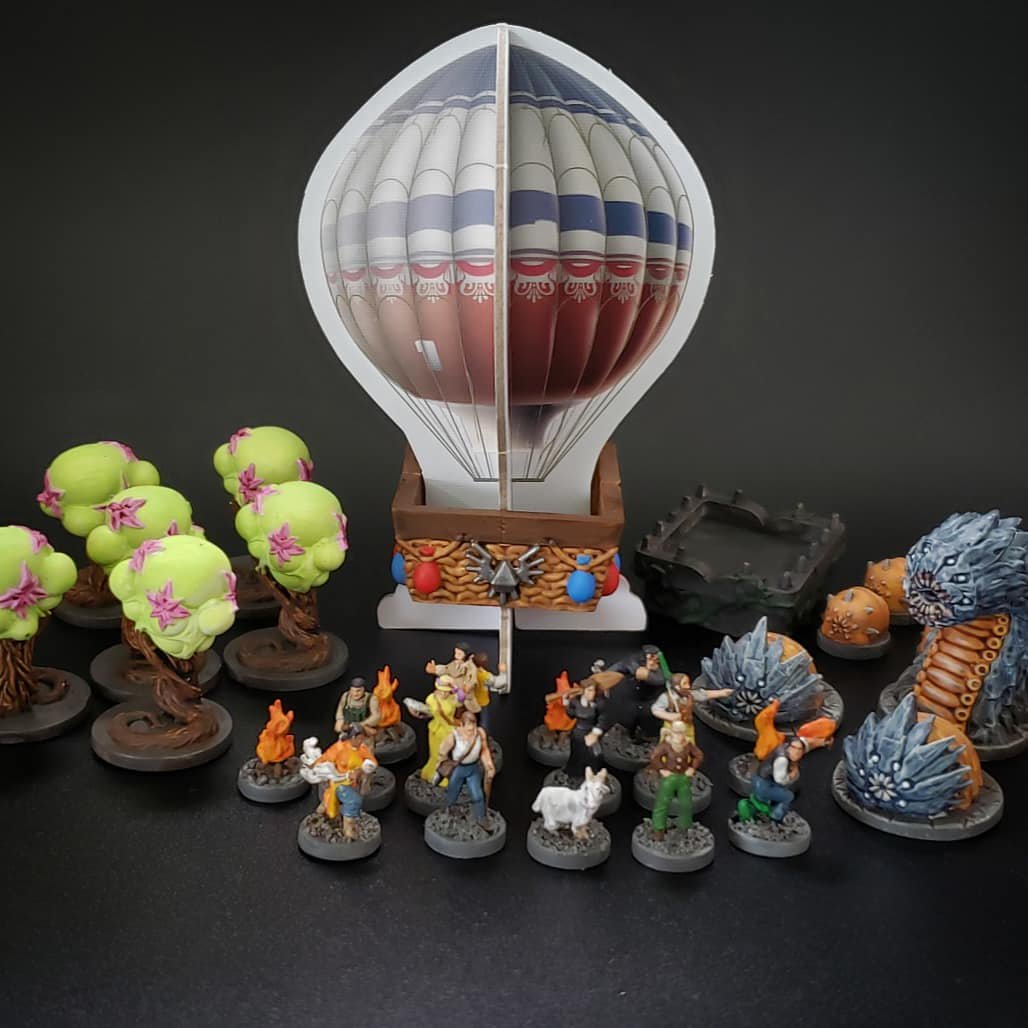 DystopiaMatt's tweet photo. The 7th Continent is complete. All painted and ready for adventures. Still working on that voracious goddess though. #the7thContinent #tabletop #boardgame #paintingminiatures #seriouspulp https://t.co/SEI79fVZfZ