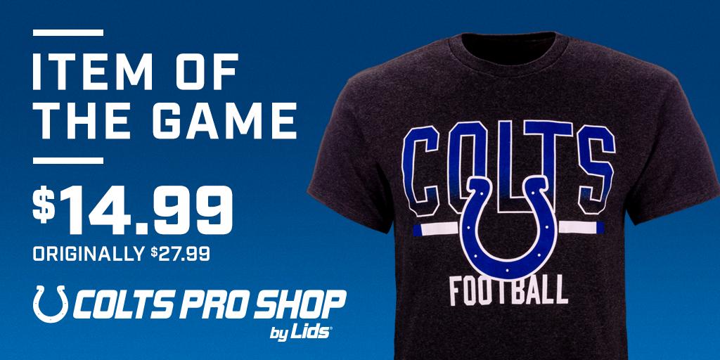coltsproshop's tweet photo. Gear up for gameday with our Colts Pro Shop special. Hopefully, you won't need the comeback tee today but it's always good to have on hand for the season. https://t.co/zlU4bhDGIX