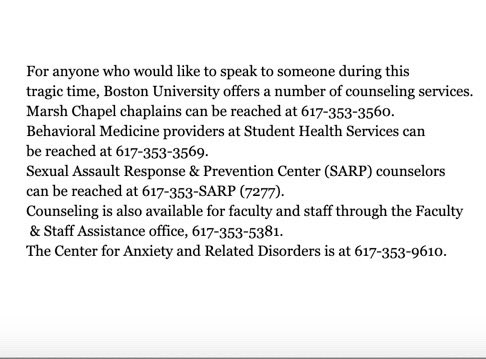 onthatpoint's tweet photo. The OTP family joins the entire BU community in mourning the tragic loss of Erin Edwards. Read our full statement: https://t.co/vAbmrQhn8q