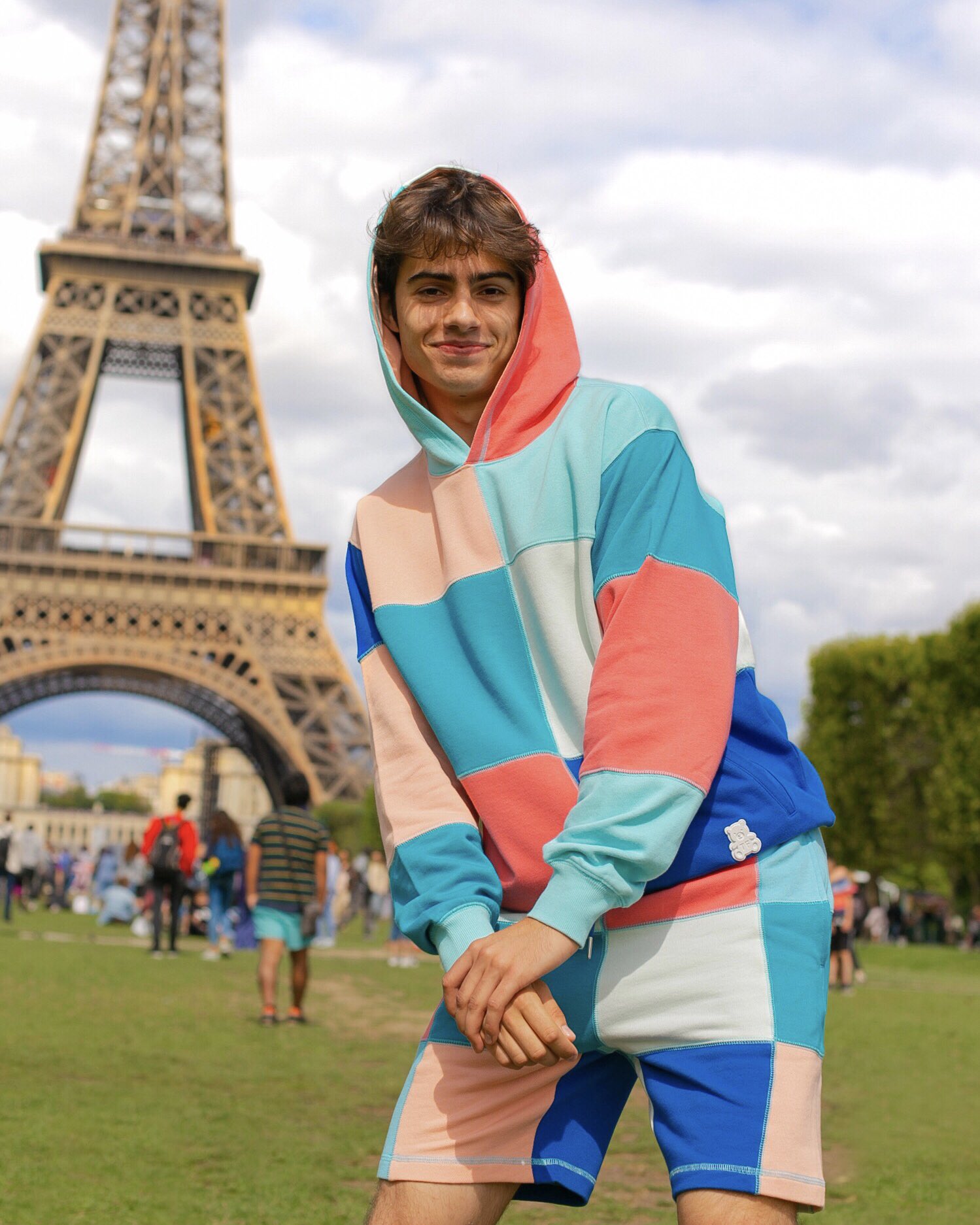 Teddy fresh patchwork hoodie sale