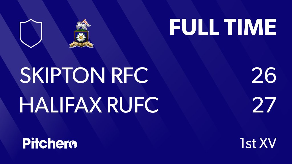 halifax_rufc's tweet photo. FULL TIME: Skipton RFC 26 - 27 Halifax RUFC
#SKIHAL #Pitchero
https://t.co/YJTSL5eGvy https://t.co/wH2DX0txtp