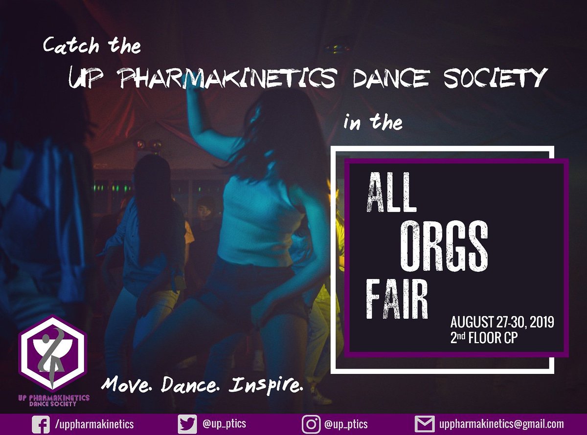 Let your moves do the talking. Remember, actions speak louder than words.

Catch the UP Pharmakinetics Dance Society as they tell a tale on the All Org's Fair on August 27-30, CP 2nd floor 

#sayawtayodali #movedanceinspire