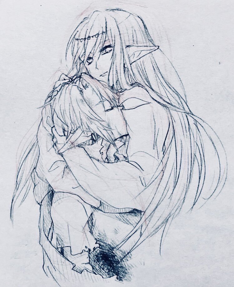 # 何度でも見てほしいお気に入りを貼るタグ 
いっぱいいる絵と何気なく描いたシャーペンの絵が好きだったりする☺️
このリンハイちゃんはめちゃ気に入ってる… 