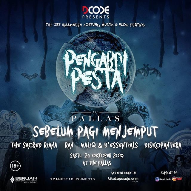 Trilogymagic's tweet photo. Wahai PENGABDI PESTA!! Ini dia pengumuman line up pertama buat sang Pengabdi Pesta yang bisa kamu nikmati di @thepallas_allin dengan tema 'Sebelum Pagi Menjemput' di tanggal 26 Oktober nanti

Ada penampilan yang berbeda  dari @maliqmusic &amp; @ranforyourlif… https://t.co/FTHXcsioDI https://t.co/rC8nHl1Nzz