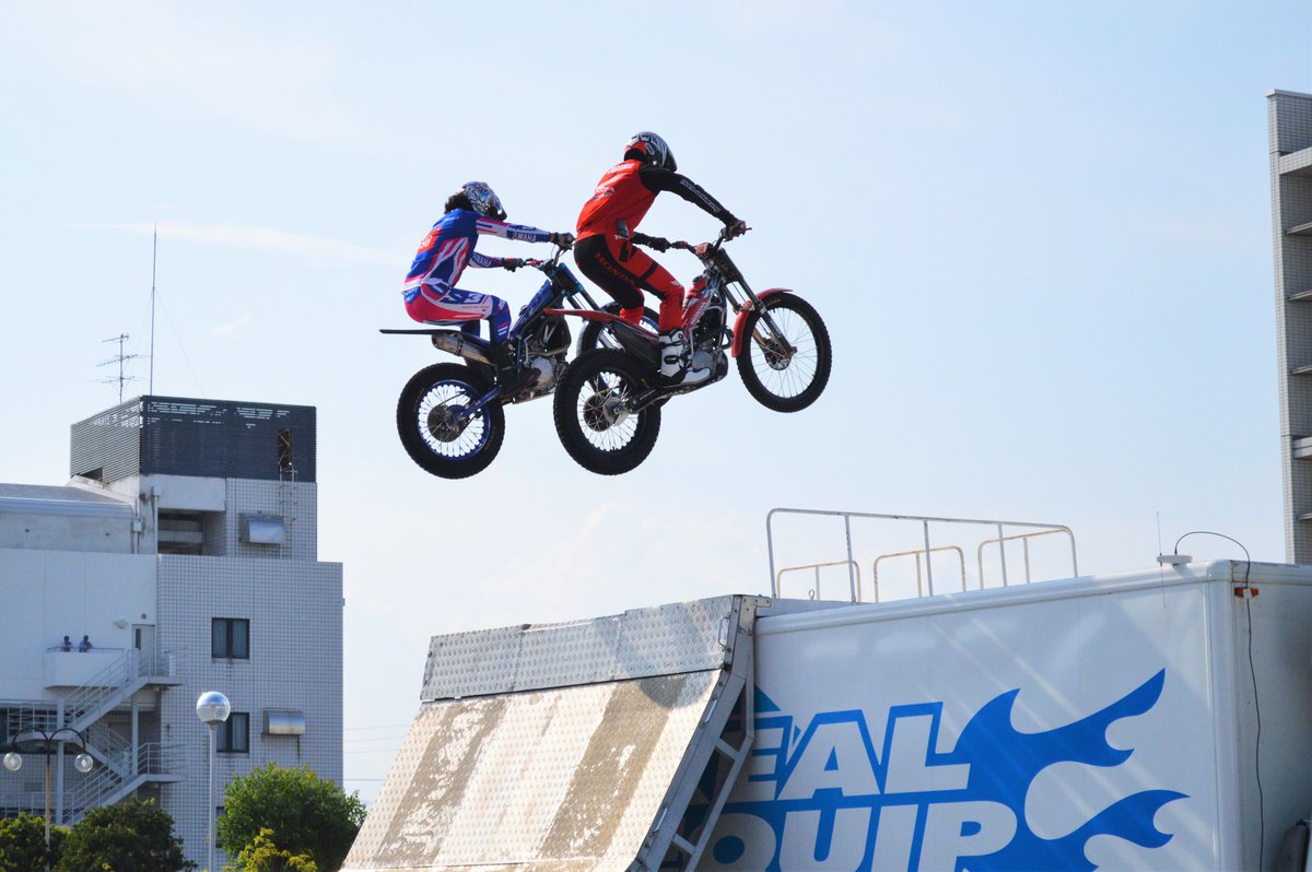 aoimizukara's tweet image. #バイクのふるさと浜松  2019
#小川友幸 #黒山健一 #トライアル