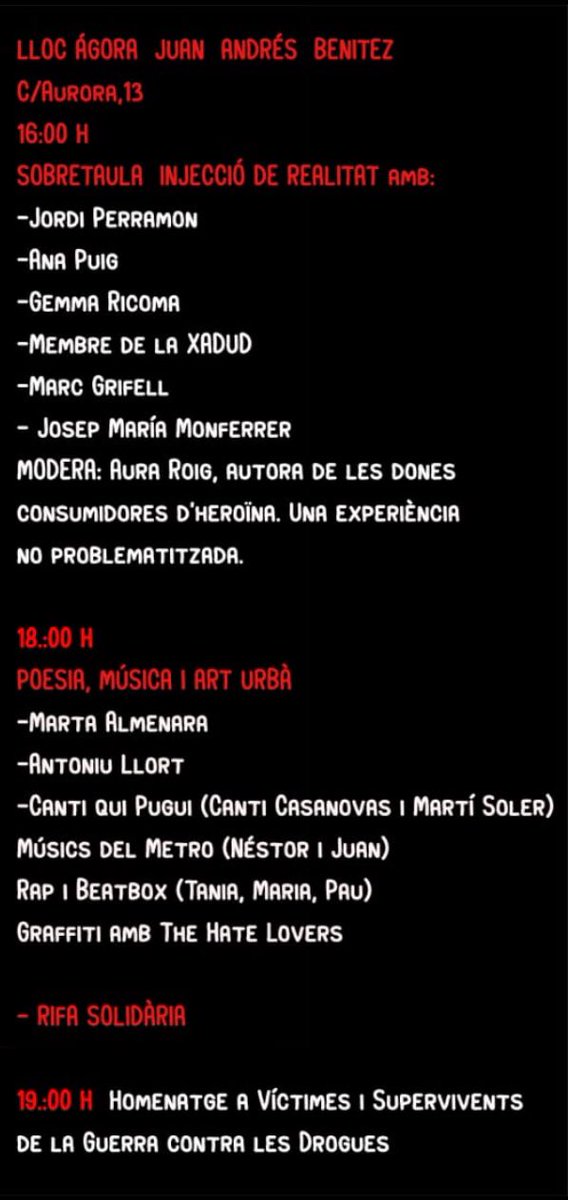 CATNPUD's tweet photo. El proper 31 d’Agost, Dia Mundial de Sensibilització vers la Sobredosi a #Barcelona
#IOAD2019 #NoMésMortsPerSobredosi 

⏩ https://t.co/1cMq2TCMEZ ⏪

@Metzineres1 @XADUD1 @asaupam @apdoaummo @OverdoseDay @salutcat @salutpublicabcn @sanidadgob https://t.co/rCLFt3kjah