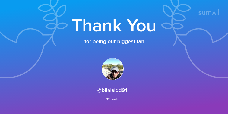 uzmasid112's tweet photo. Our biggest fans this week: bilalsidd91. Thank you! via https://t.co/CqRkpI0EAp https://t.co/M9YWdyq4nc