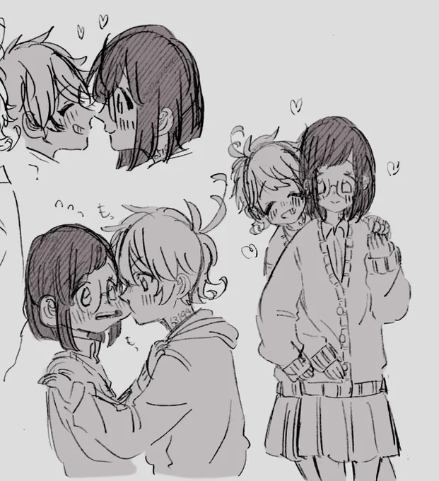 エマギルの落書き。ぽわぽわしてる。 